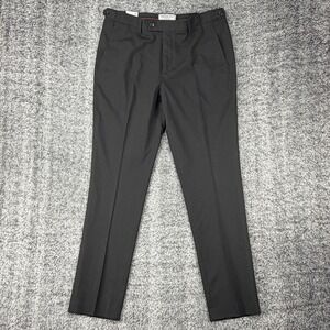 Cedarwood State Men's Size W34xL32 Slim Fit Flat Front Black Dress Pants NEW